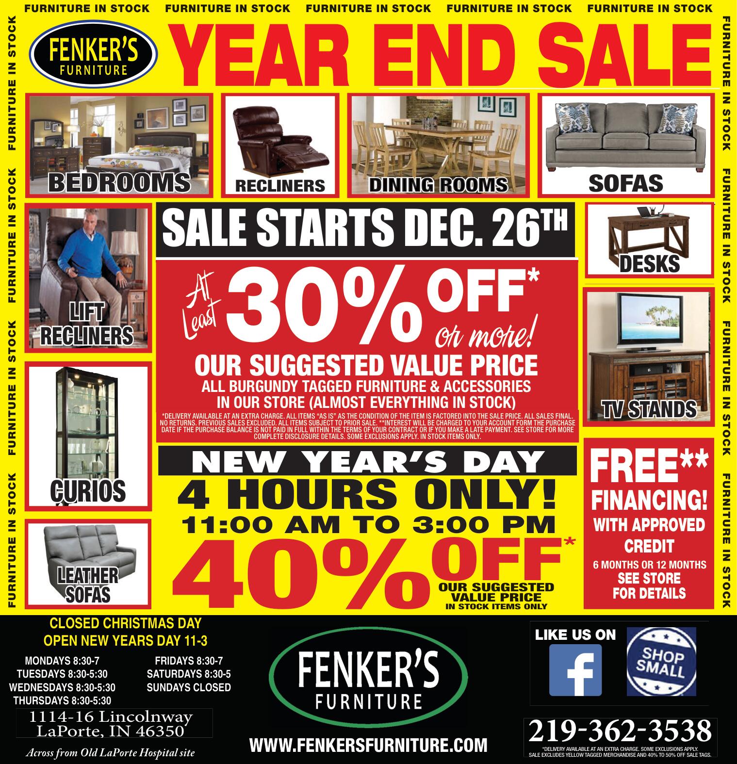 LaPorte’s Number One Mattress Store Fenker’s Furniture